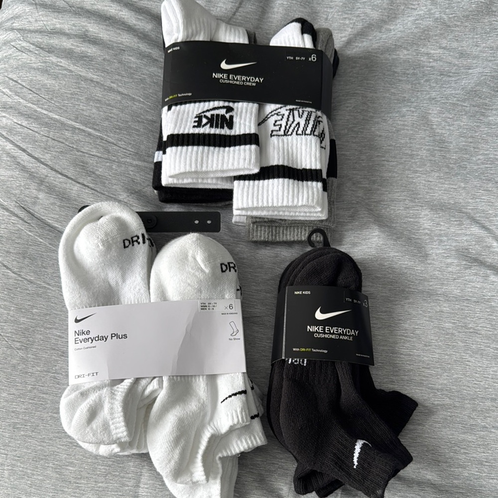 Nike Youth Socks - Black and White